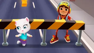 Talking Tom and Friends Gold Run & Subway Surfers! WHO IS THE BEST?