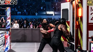 Wwe 2k24 Ambulance Match // Roman Reigns 15 Vs Roman Reigns 24