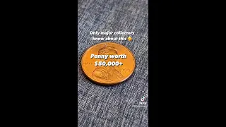 $50,000+ penny only major collectors know about 🤫. #moneytips #coins #penny #errorcoin #foryou