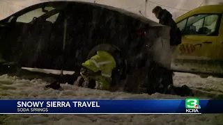 Melanie Wingo reports from the snowy Sierra on February 22 at 10 p.m.