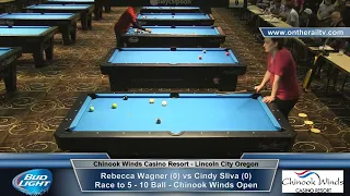 CWO 10 Ball  - Rebecca Wagner vs Cindy Sliva Part 1 of 2