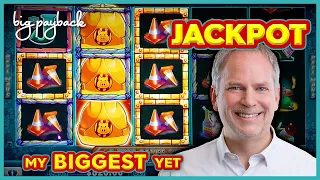 MY BIGGEST JACKPOT!! on Lock It Link Huff N' Puff Slot - $25 BET BONUS!