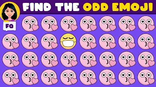 Find the Odd Emoji Out, Spot the Difference, and More! Emoji Puzzle Quiz & Best Eyesight Test #70