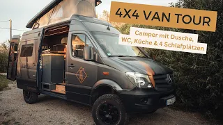 Roomtour: Mercedes Sprinter 4x4 Camper mit 4 Schlafplätzen