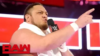 Samoa Joe looks to pick a fight with Roman Reigns at WWE Backlash: Raw April 9, 2018
