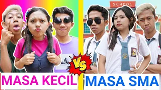 MASA KECIL VS MASA SMA DIKEHIDUPAN SEHARI HARI!! TANTANGAN LUCU | Mikael TubeHD