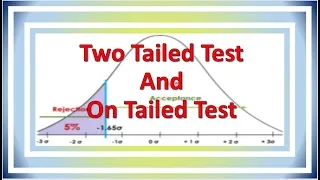 lecture-15 || Two tailed and one tailed test