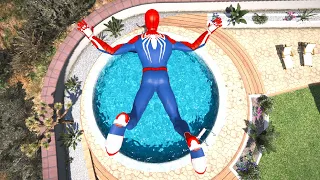 GTA 5 Water Ragdolls | SPIDERMAN Jumps/Fails ep.58 [Euphoria physics | Funny Moments]