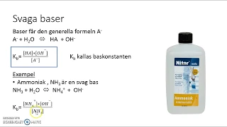 Svaga syror och baser del 2