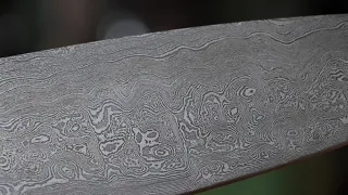 Forging a gigant pattern welded chef knife part 1, forging the blade.