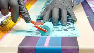 Abstract Painting Demo - Stripe With Masking Tape | Aprilis