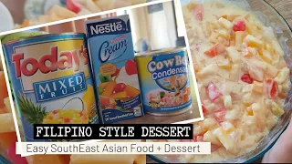 Easy 3-STEP FILIPINO STYLE DESSERT Fruit Salad with Nestlé Cream | Fruit Cocktail