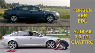 SLIP TEST - TORSEN vs ASR & EDL - Audi A6 3.0 TDI Quattro - @4x4.tests.on.rollers