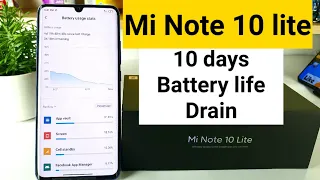 Mi note 10 lite 10days battery life in stand by mode test results