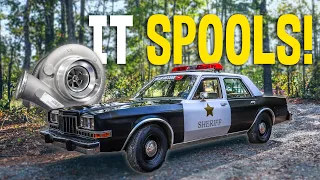 Will it Boost? TURBO V8 Police Car!  - Lightbar, Custom Transmission, Rear Axle! Part 2