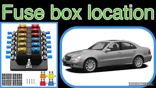 The fuse box location on a (2003-2009) Mercedes E Class