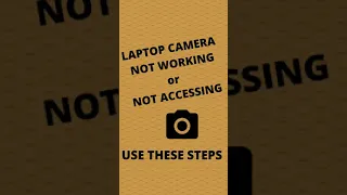 Laptop camera not working? Fix laptop camera. #shorts #fixcamera #laptop #infoshorts #techshorts