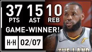 LeBron James AMAZING Triple-Double Highlights vs Timberwolves (2018.02.07) - 37 Pts, Game-WINNER!