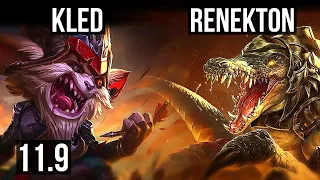 KLED vs RENEKTON (TOP) | 5/0/6, 3.5M mastery, 2900+ games, Rank 10 Kled | KR Master | v11.9