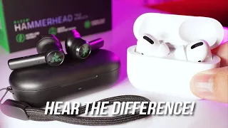 Zero Audio Lag FINALLY? Razer Hammerhead TW vs AirPods Pro Full Comparison Review!