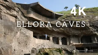 Ellora Caves (4k Ultra HD) Aurangabad, Maharashtra | Ellora Buddhist Caves Hindu Caves Jain Caves
