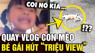 QUAY VLOG hoạt động của 'CON MÈO', cô bé hút triệu view vì như 1 YOUTUBER | Tin Nhanh Official