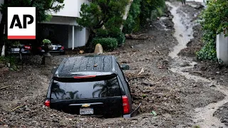 Mud sends some LA residents out of homes after California storms