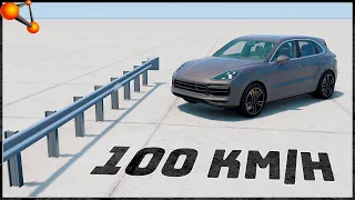 GUARD RAIL vs CARS! 100 Km/H CRASH TEST! - BeamNg Drive