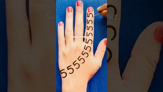 Easy Simple Beautiful 555 Numbers Mehndi Design|| #easymehndi #mehndi #simplemehndi #youtubeshorts