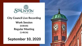 Staunton City Council Meeting of September 10, 2020