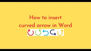 How to insert curved arrow in Word