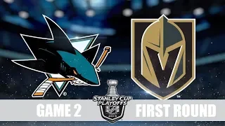 Golden Knights VS Sharks in Game 2 СанХосе & Вегас Плей-офф, 1/8 финала, Обзор матча