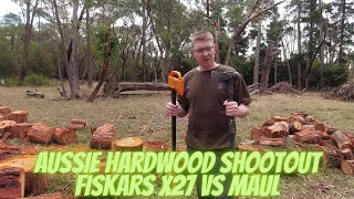Fiskars X27 vs Fiskars Maul in Aussie Hardwood