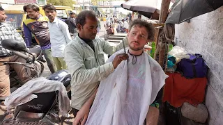 Me corté el cabello por $1 en la calle | INDIA ✂️🇮🇳