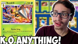 KO Anything With Beedrill! Don't Attach Special Energy! Chilling Reign PTCGO