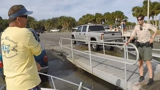 commecial fishing for bluefish and getting checked by the FWC game warden