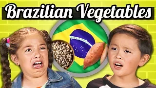 KIDS EAT BRAZILIAN VEGETABLES! | Kids Vs. Food