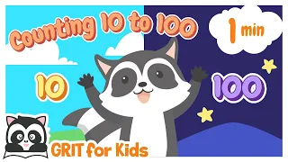 Number song 10 to 100| Counting by 10's| Counting song for kids| Grit original| 数字10~100の歌| 英語の歌