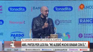 Abel Pintos y su tremendo elogio para Luck Ra tras grabar su primera canción de cuarteto