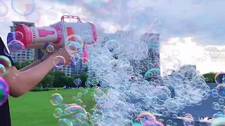 Biggest Bubble Machine Demo 2021- Rocket Launcher Bubble Machine