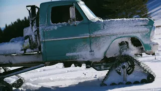 Ford Cummins on tracks out for a rip