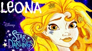 Disney STAR DARLINGS Leona. Speed Drawing and Decorating of the Doll Character