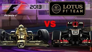 F1 2013 Gameplay | 1986 Lotus 98T vs 2013 Lotus E21 | Abu Dhabi