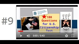 #9 ASLegal Resources U.S. Citizenship Interview Test Study Question