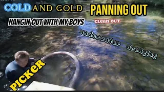 Gold panning there's a Picker dredging and Sluice  running #gold #goldprospecting #ohio