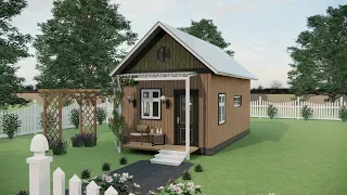 Tiny House Design (4x7 Meters) with Loft & 2 Bedrooms - Compact Living