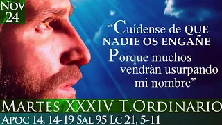 Evangelio de hoy martes 24 de noviembre XXXIV MARTES DEL TIEMPO ORDINARIO /P. Guillermo Serra L.C.