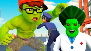Police Rescue NickHulk From Zombie Circus - Monster Scary Teacher 3D