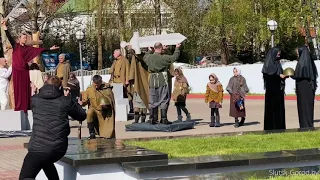 Театрализация на митинге ко Дню Победы