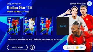 ITALIAN LEAGUE SELECTION PACK OPENING IN MAIN ACCOUNT🔥| CAN I GET CHIESA ? EFOOTBALL 2024